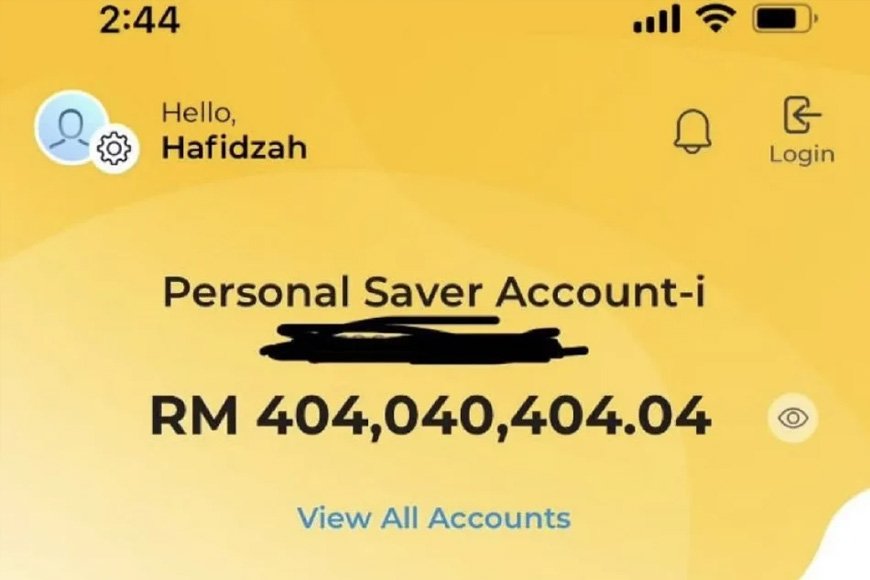 Tiba-tiba dalam akaun bank ada RM404 juta