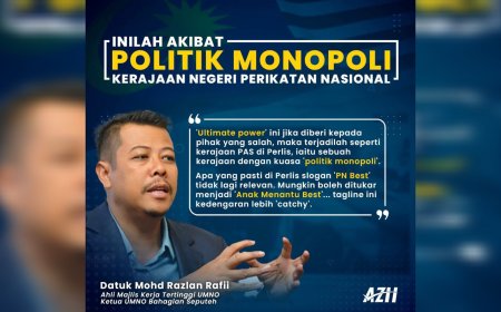 Isu rasuah MB Perlis: Jadikan pengajaran untuk rakyat beri ‘Ultimate Power’ kepada parti tadbir negeri