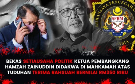 Bekas Setiausaha Politik Ketua Pembangkang Hamzah Zainuddin didakwa di mahkamah