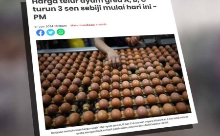 Harga telur turun