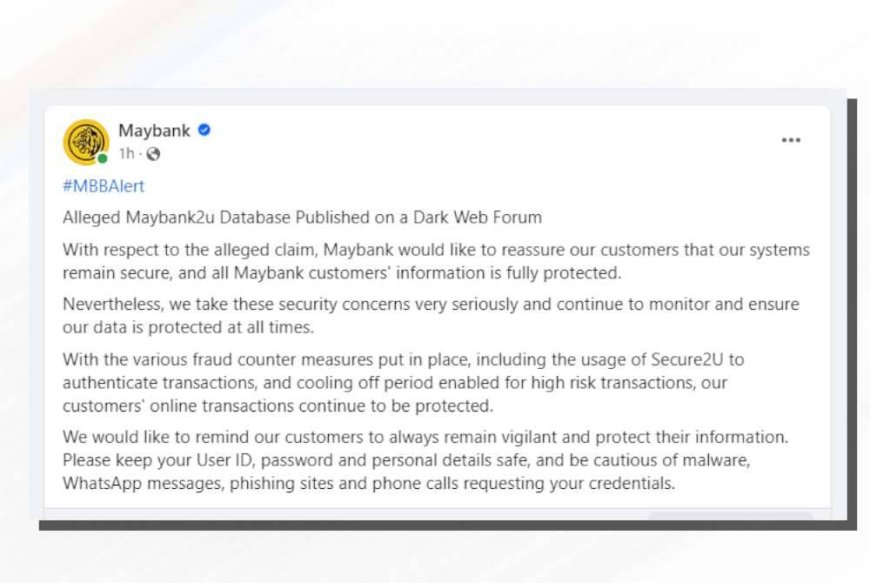 Maybank jamin sistem, data pelanggan selamat