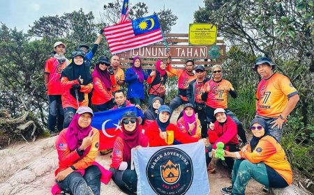 Wanita warga emas tawan Gunung Tahan