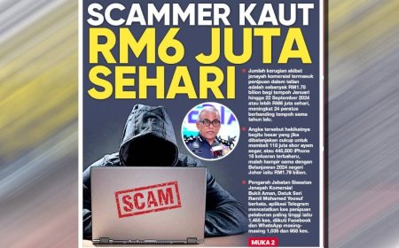RM6 juta sehari hasil dari menjadi scammer