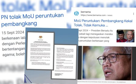Tolak MoU Kerajaan Perpaduan: PN Pentingkan Diri, Belakangkan Kepentingan Rakyat