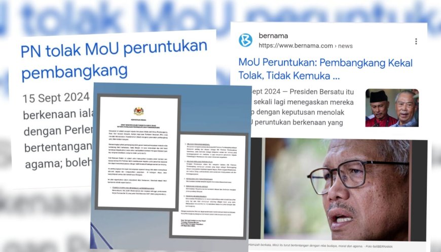 Tolak MoU Kerajaan Perpaduan: PN Pentingkan Diri, Belakangkan Kepentingan Rakyat