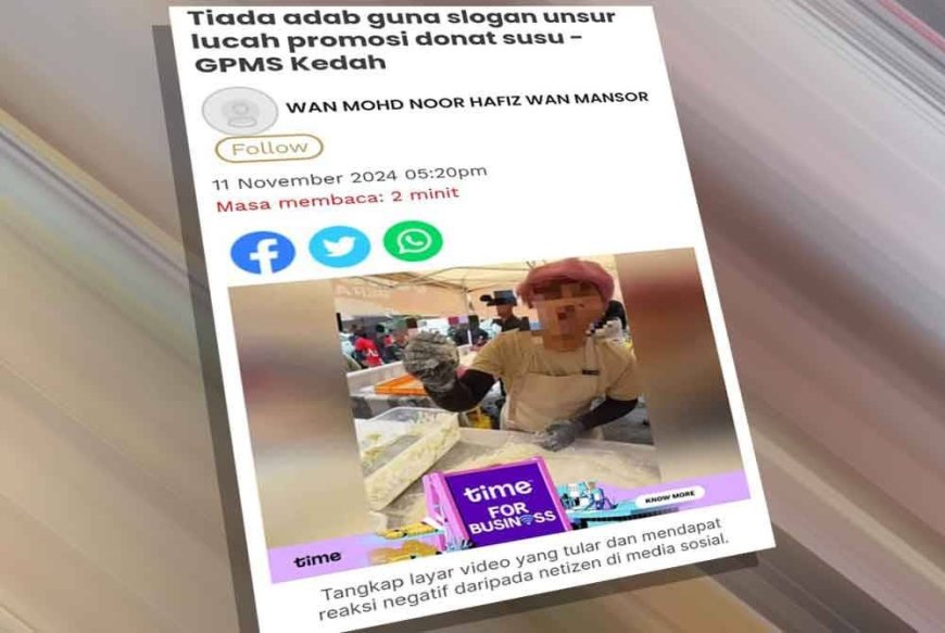 Pengusaha donat susu mohon maaf