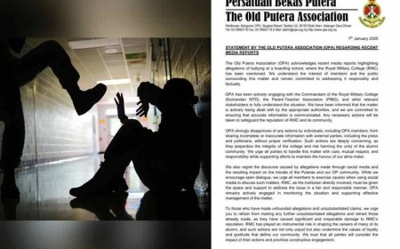 Isu dakwaan buli RMC sedang ditangani pihak berkuasa