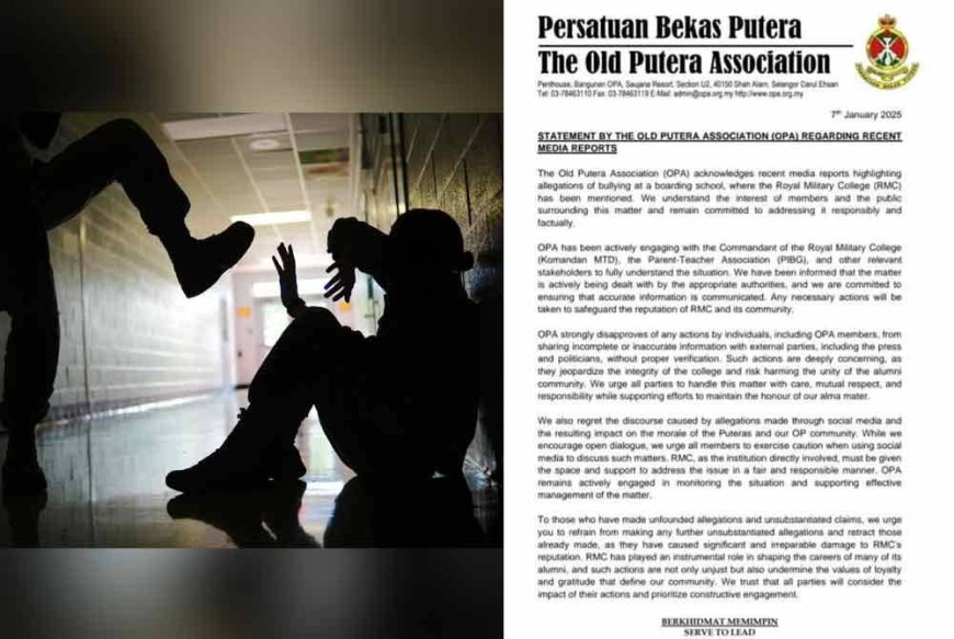 Isu dakwaan buli RMC sedang ditangani pihak berkuasa