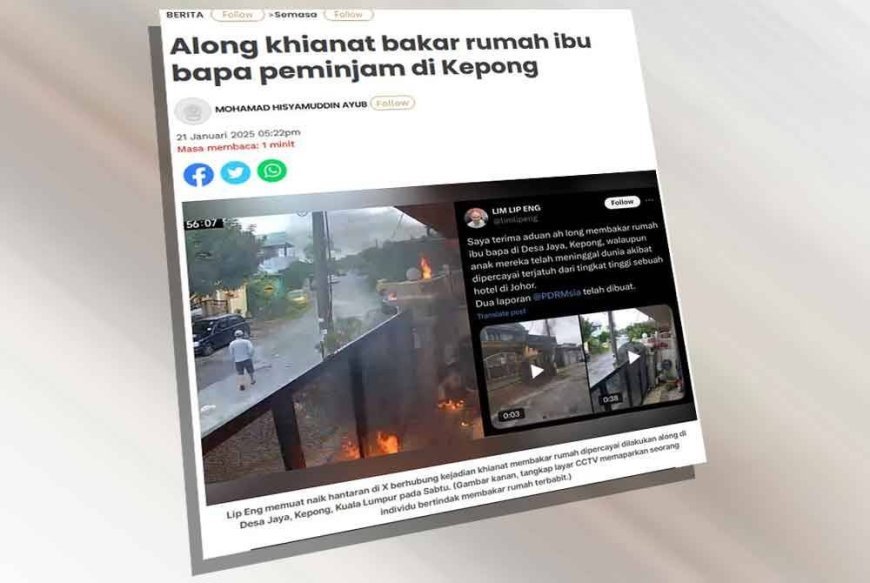 Dulu simbah cat sahaja, sekarang sampai bakar rumah!