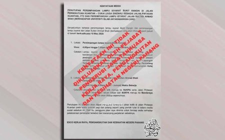 Simpang lampu isyarat Bukit Rangin, UIAM ditutup adalah palsu