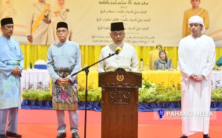 PEMIMPIN SEBAGAI PENDAMAI, BUKAN PEMECAH BELAH - TITAH KDPB SULTAN PAHANG SOKONG SARANAN YAB MB PAHANG.