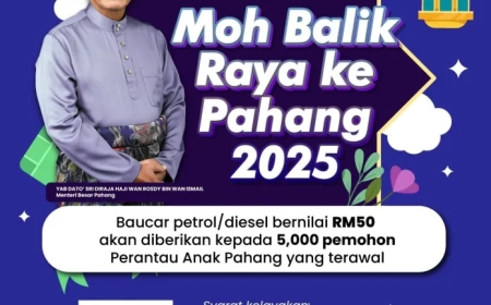 Baucar Minyak Perantau Pahang RM50: Moh Balik Raya 2025!