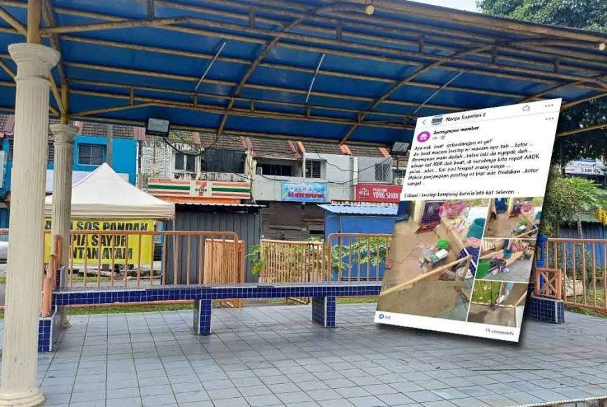 Tular hentian bas di Kuantan jadi tempat tinggal gelandangan