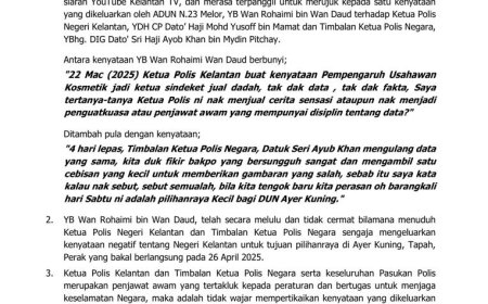 Ahmad Jazlan Bidas Tuduhan ADUN Melor Terhadap Polis, Dakwa Bermotif Politik