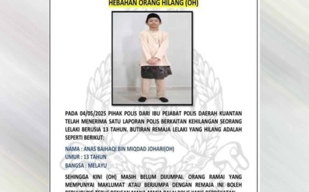 Pelajar MRSM dilapor hilang