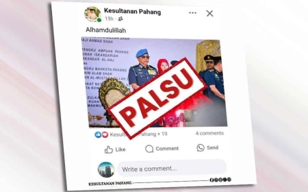 Akaun media sosial palsu guna nama Kesultanan Pahang dikesan