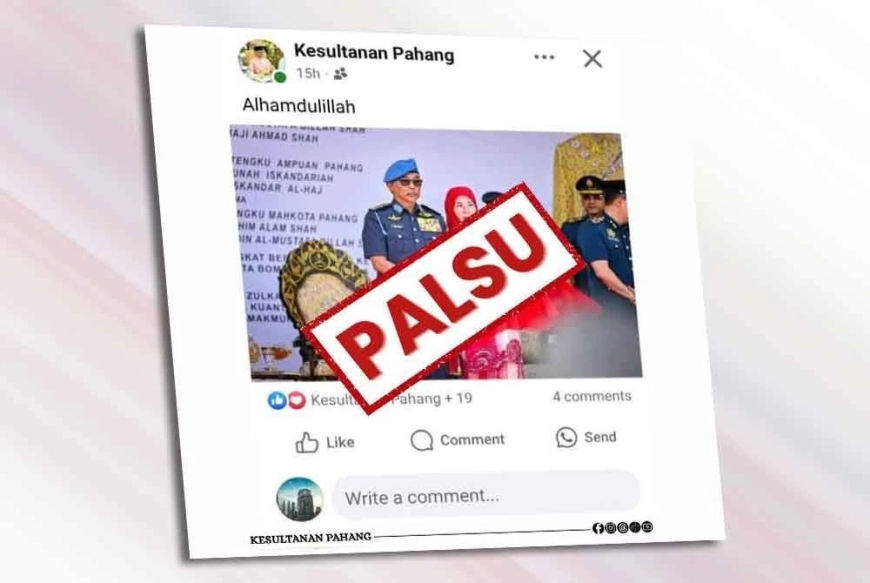 Akaun media sosial palsu guna nama Kesultanan Pahang dikesan