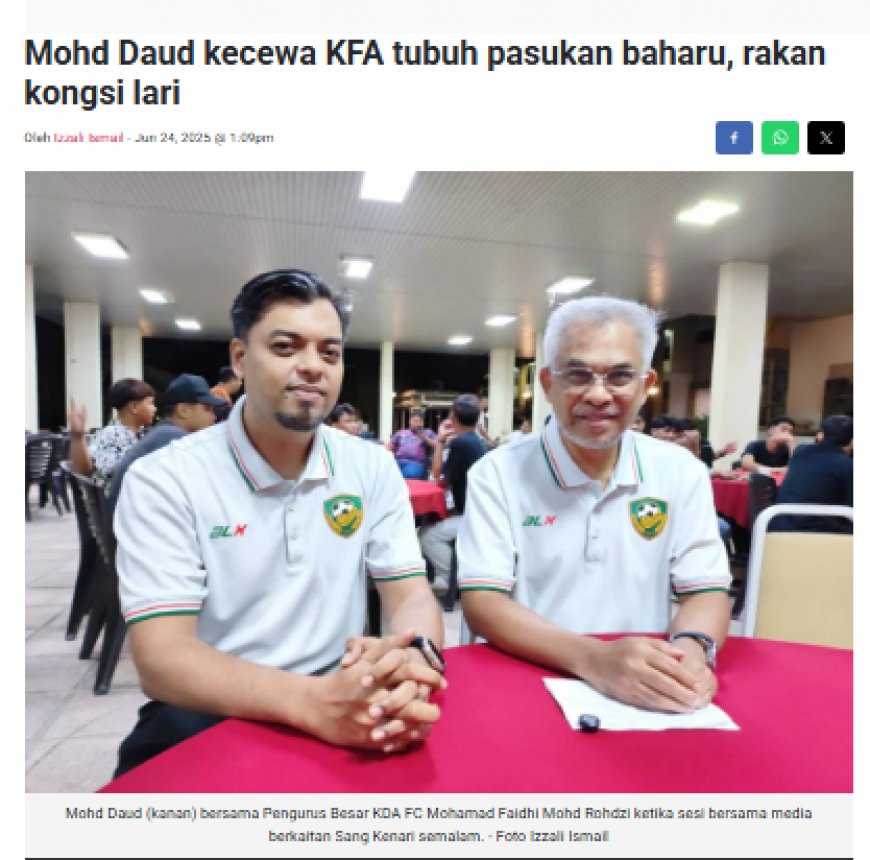 Penubuhan Kelab Baharu Bawah KFA Hanya Untuk Cuci Tangan Dari Kegagalan Sendiri