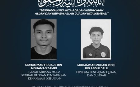 Dua Mahasiswa UnIPSAS Hafiz al-Quran Maut Nahas, MB Pahang Hulur Bantuan Dan Ucapan Takziah