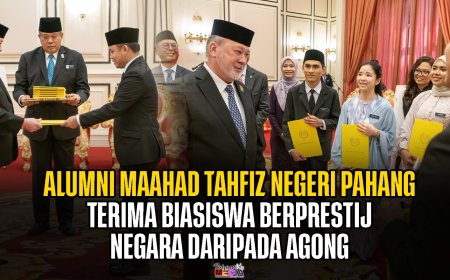 Alumni Maahad Tahfiz Negeri Pahang Terima Biasiswa Berprestij Negara Daripada Agong