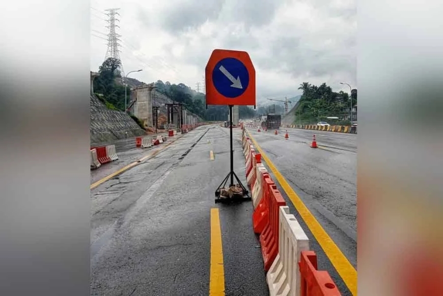 Pembinaan ECRL: Lorong arah Kuantan Lebuhraya KLK dilencongkan