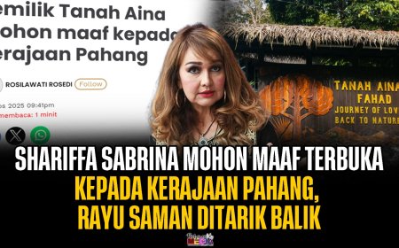 Shariffa Sabrina Mohon Maaf Terbuka Kepada Kerajaan Pahang, Rayu Saman Ditarik Balik