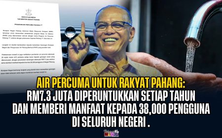 Air Percuma untuk Rakyat Pahang: Program Diteruskan demi Kebajikan Golongan Sasar