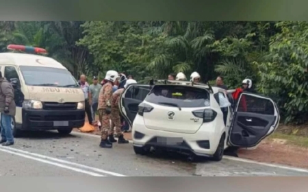 Tiga termasuk kanak-kanak maut, empat cedera dalam kemalangan di Rompin