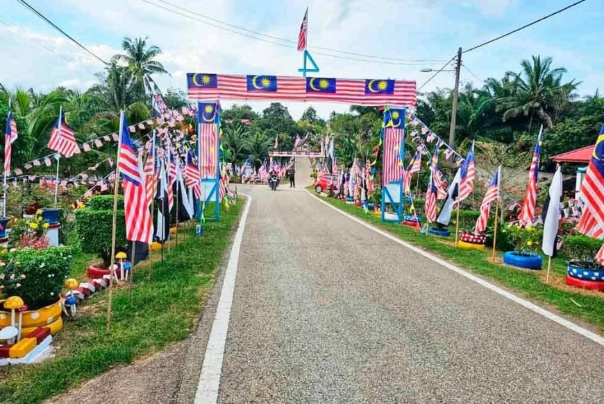 Felda Jengka 24 semarak bulan kemerdekaan dengan ribuan Jalur Gemilang