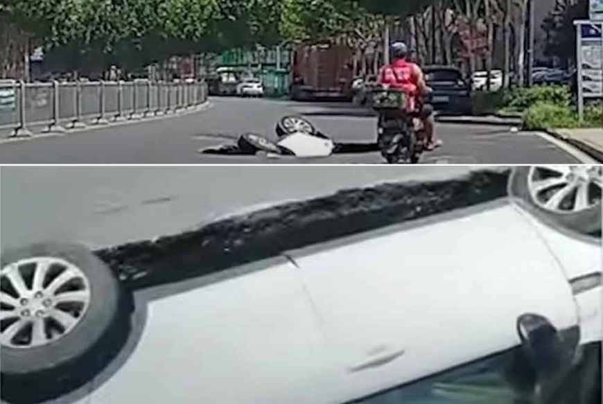 Detik cemas kereta ‘ditelan’ lubang benam