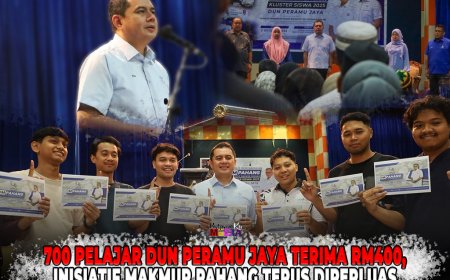 700 Pelajar DUN Peramu Jaya Terima RM400 – Inisiatif Makmur Pahang Terus Diperluas