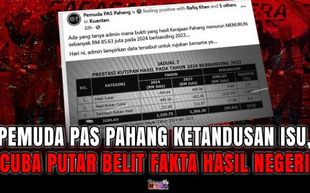 Pemuda PAS Pahang Ketandusan Isu, Cuba Putar Belit Fakta Hasil Negeri