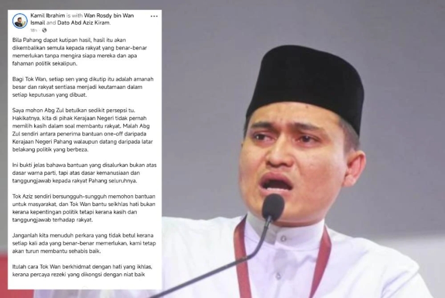 Pahang tidak pilih kasih salur bantuan