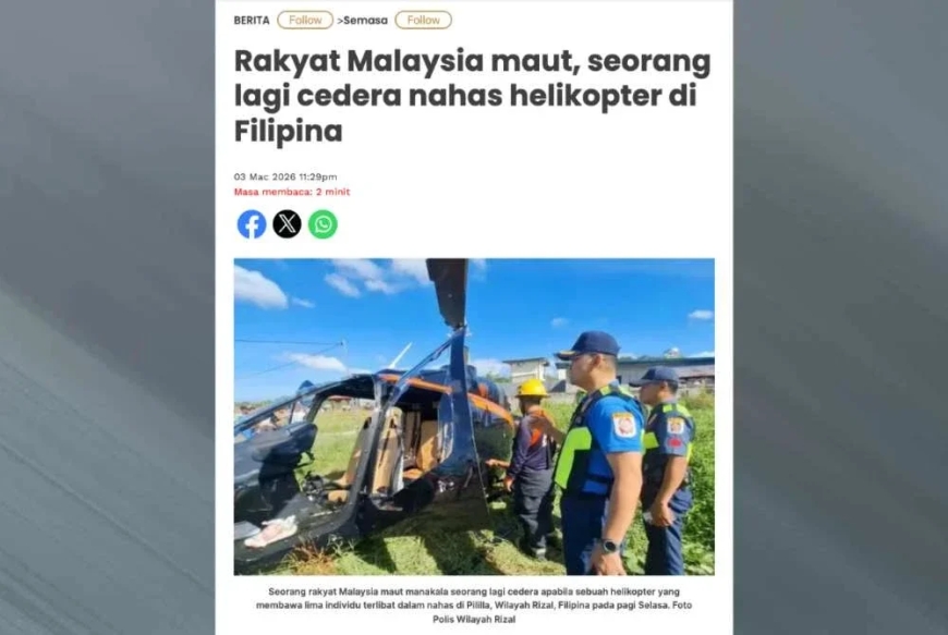Farm Fresh sahkan pengarah ladang terkorban nahas helikopter di Filipina