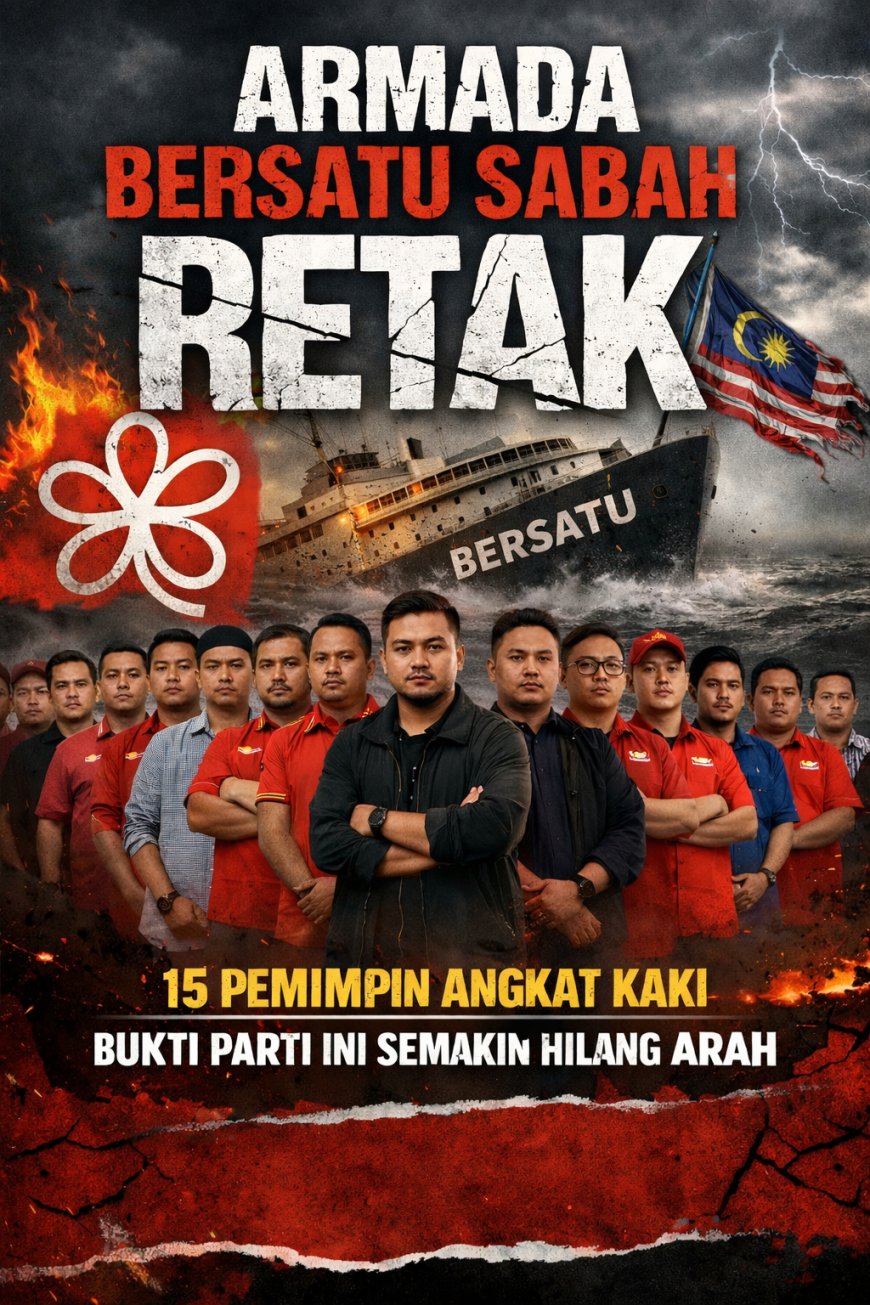 Armada Bersatu Sabah Retak – 15 Pemimpin Angkat Kaki, Bukti Parti Ini Semakin Hilang Arah