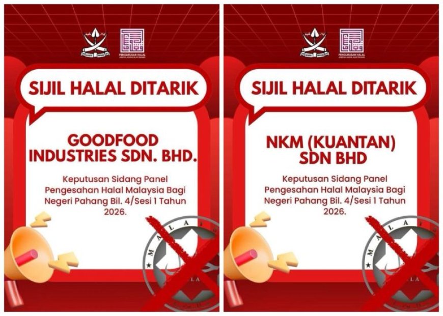 JAIP tarik sijil halal dua syarikat
