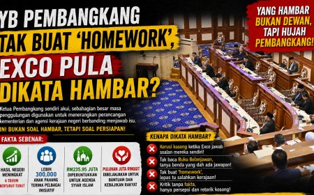 YB Pembangkang Tak Buat 'Homework", Exco Pula Dikata Hambar?