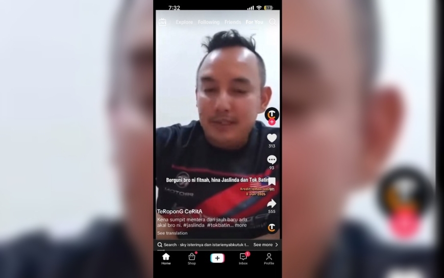 Pengguna TikTok aibkan Tok Batin, Jaslinda sudah ditahan