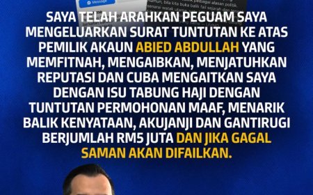 Dr Asyraf Akan Fail Gantirugi RM5 Juta Kepada Dua Pemfitnah