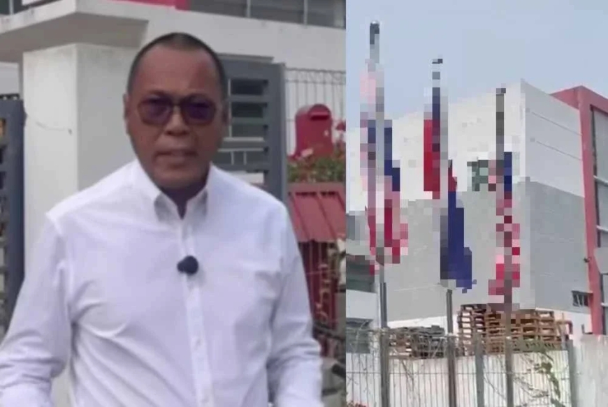 Belum reda isu Kulai, Jalur Gemilang terbalik lagi di Iskandar Puteri