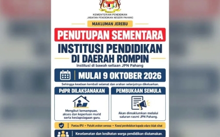 Jerebu: Institusi pendidikan di Rompin ditutup sementara